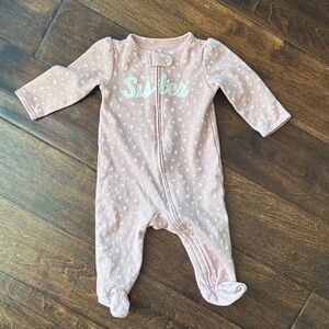 Carter's Pink 'Little Sister' Footie